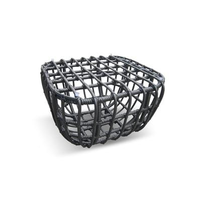 wicker side table with glass top