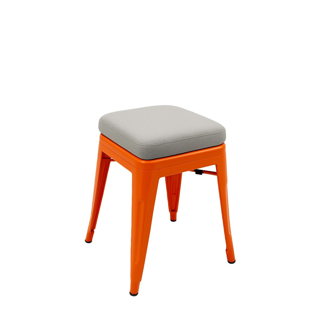 Pittsburgh commercial metal dining chair with upholstered seat