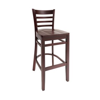 Ladderback commercial wood barstool