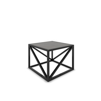 chevron side table commercial laminate and metal frame