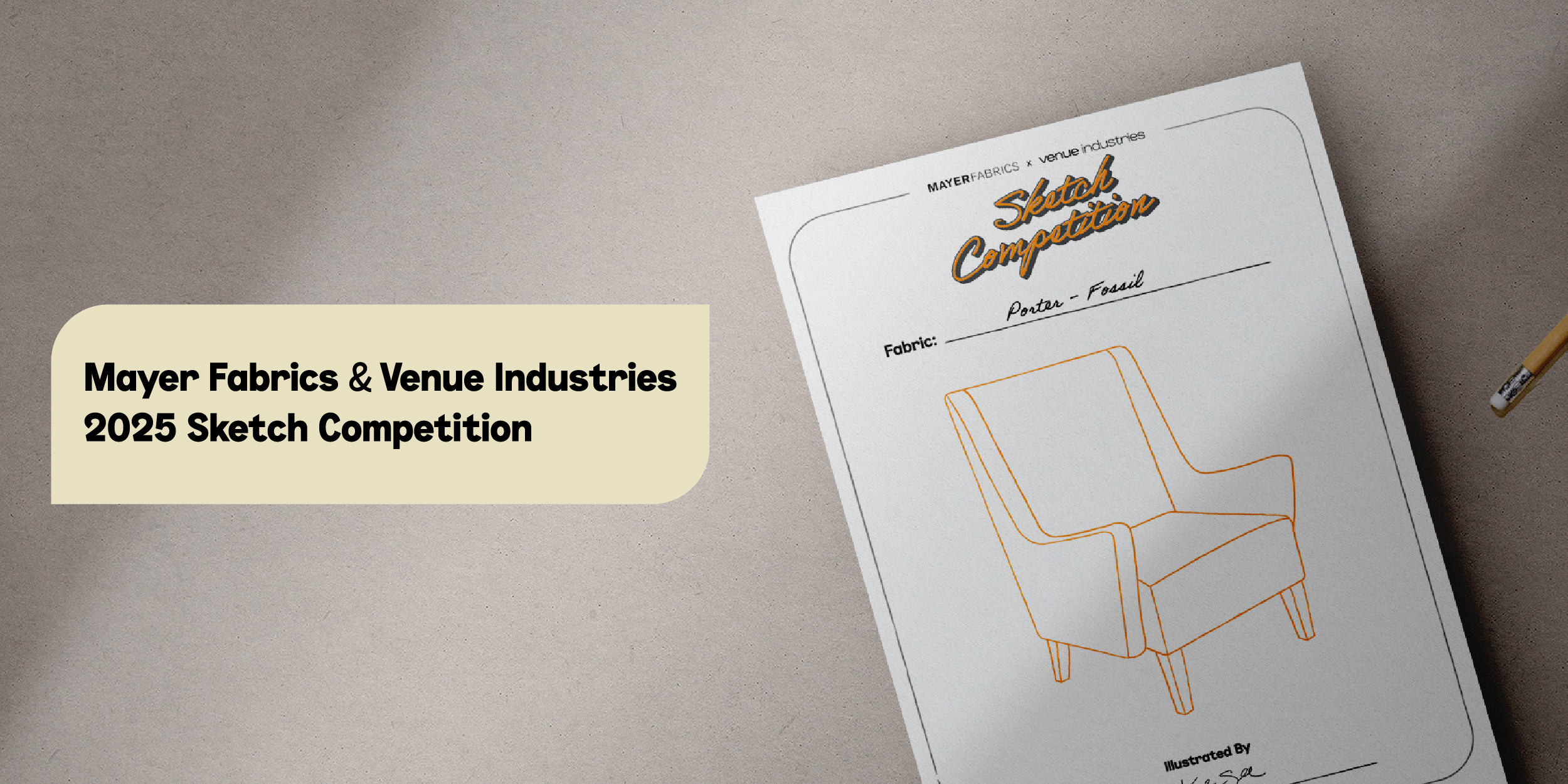 Furniture Sketching competition 2025. NeoCon 2025. Venue Industries